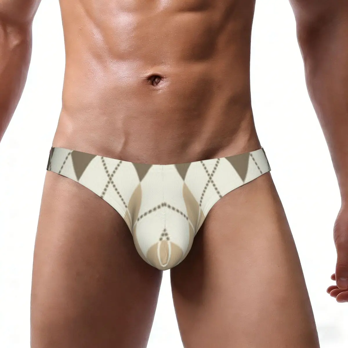 Men's Underwear Briefs Japanese Diamond Plaid Pattern Sexy Underpants Male Panties Bikini Underwear Ropa Pants