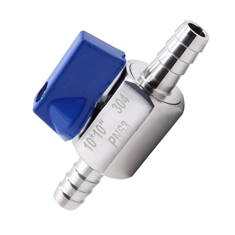 

MOPHE-MINI Ball Valve Stainless Steel 10Mm Pagoda Adapter 304 Hardware 2 Way Gas Ball Valve Pointed Mouth Mini Ball Valve