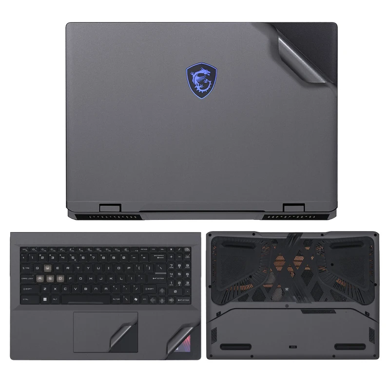 

Виниловая наклейка на заказ для MSI Crosshair 16 17 GE68HX Cyborg 14 Vector 17 Stealth 16 AI Studio 2024, предварительно вырезанная защитная кожа
