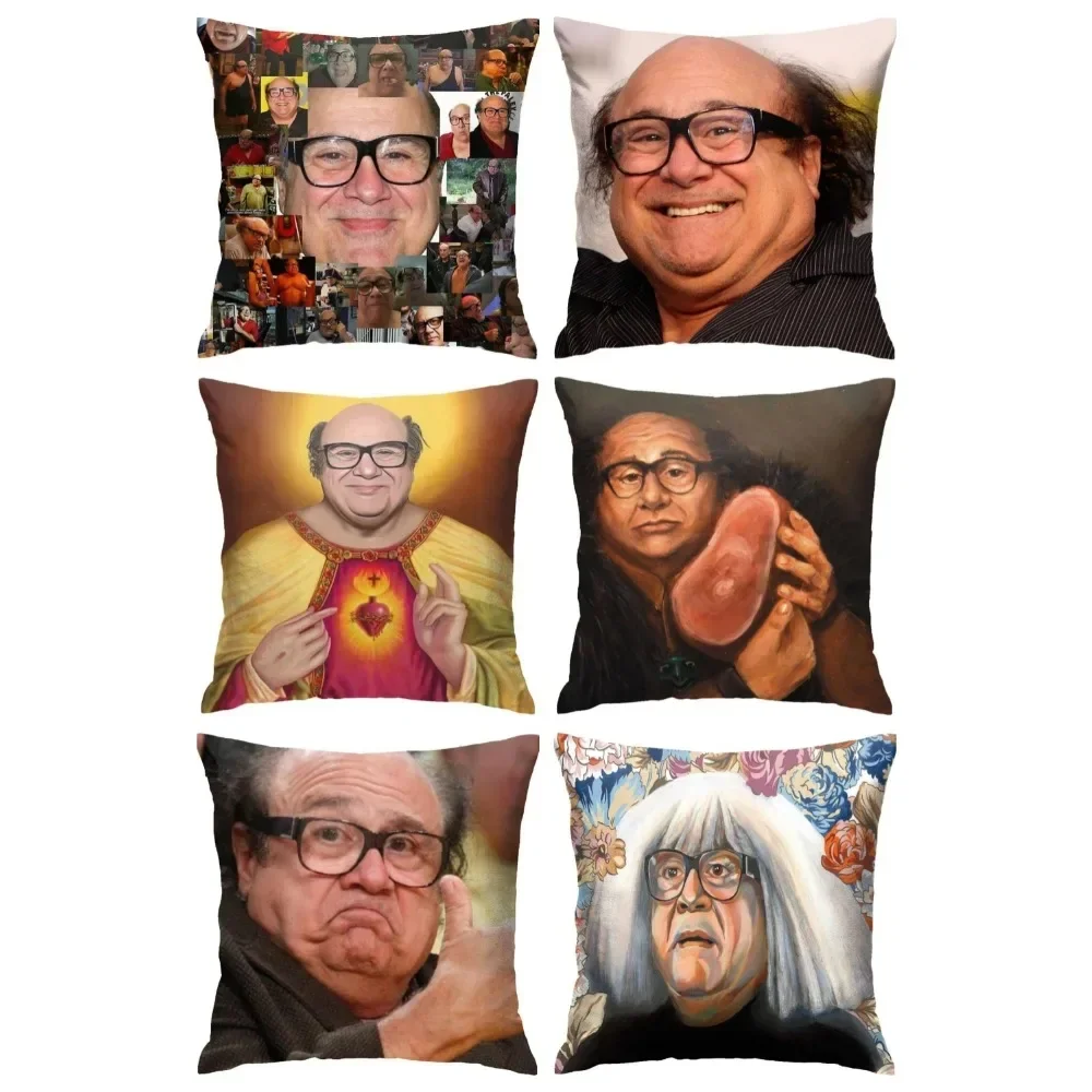 Derqbd Throw Pillow Case Danny Painting Devito Flower Decorative Throw Pillow Coversfor Sofa Couch Cushion