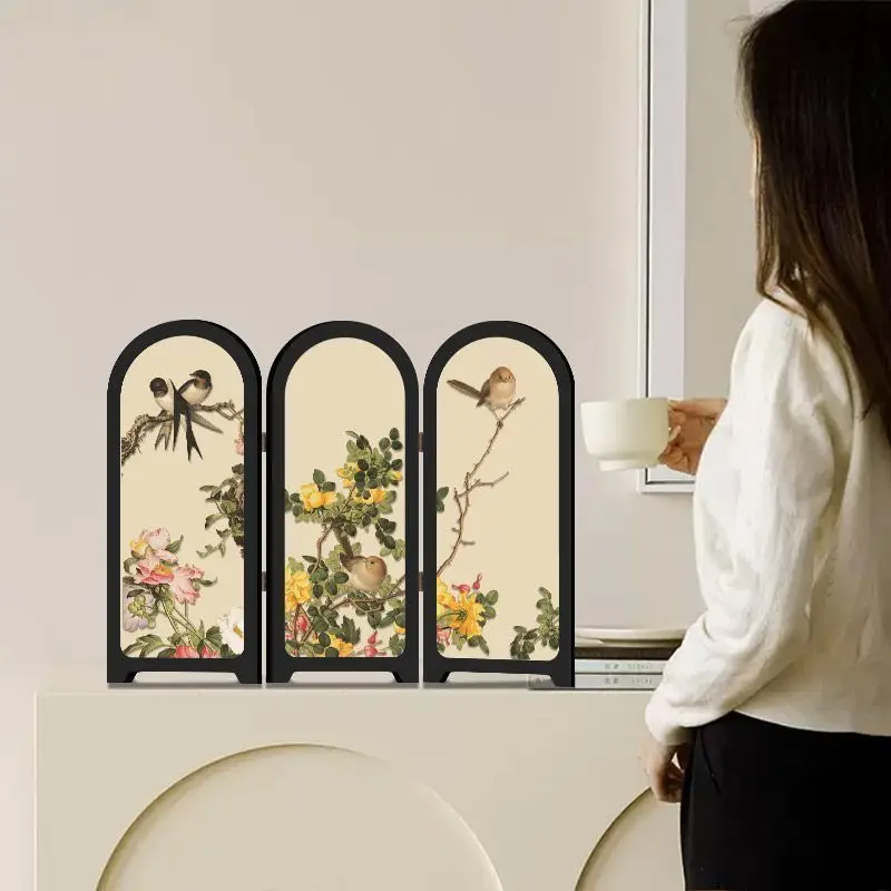 Qiaolin Desktop Screen Decoration Chinese Style Tea Room Dining Cabinet Table Layout Painting Ancient Style Decor Home Ornament