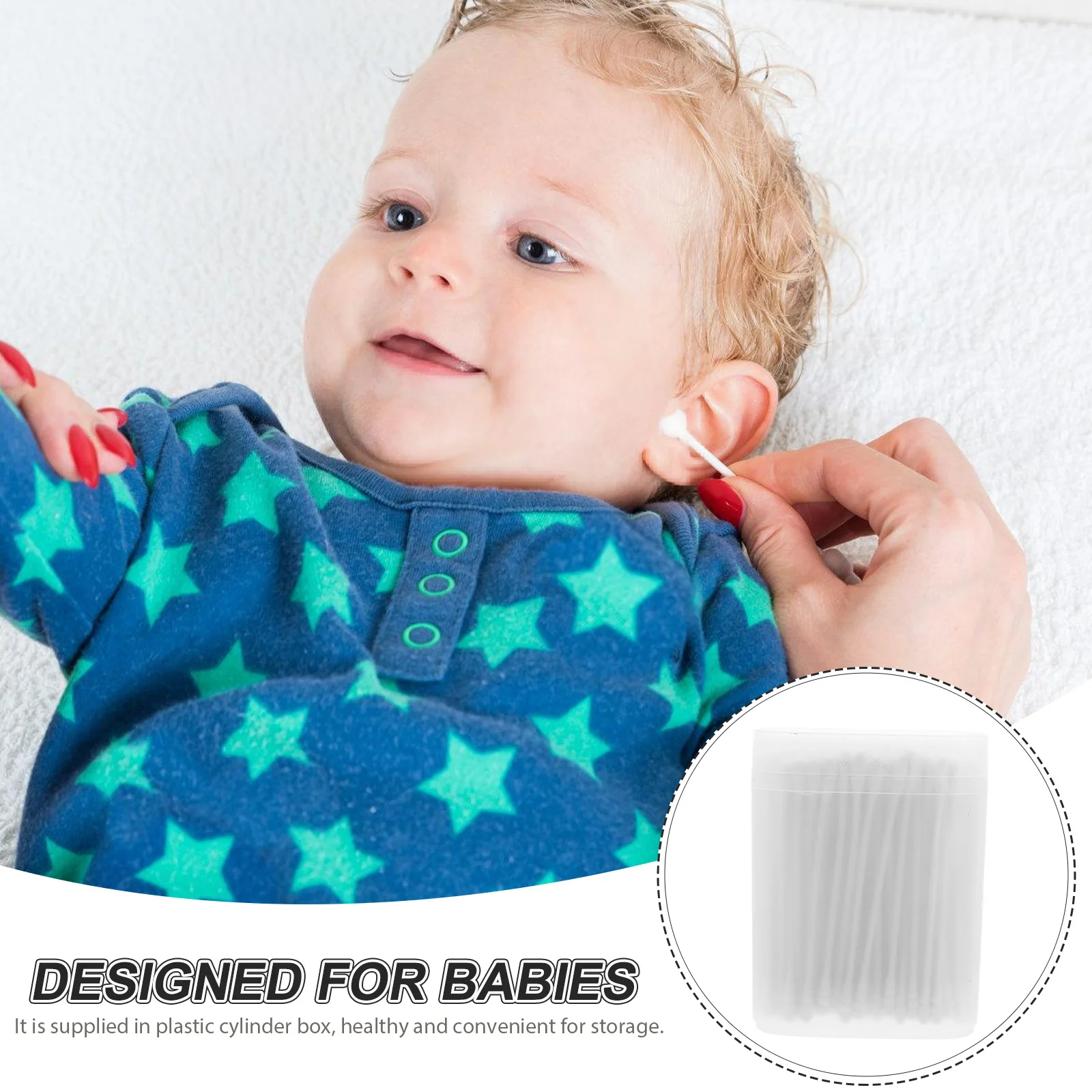 Cotonete para Baby Care Buds, Maquiagem Ferramenta, 2 Cabeças Diferentes Earbuds