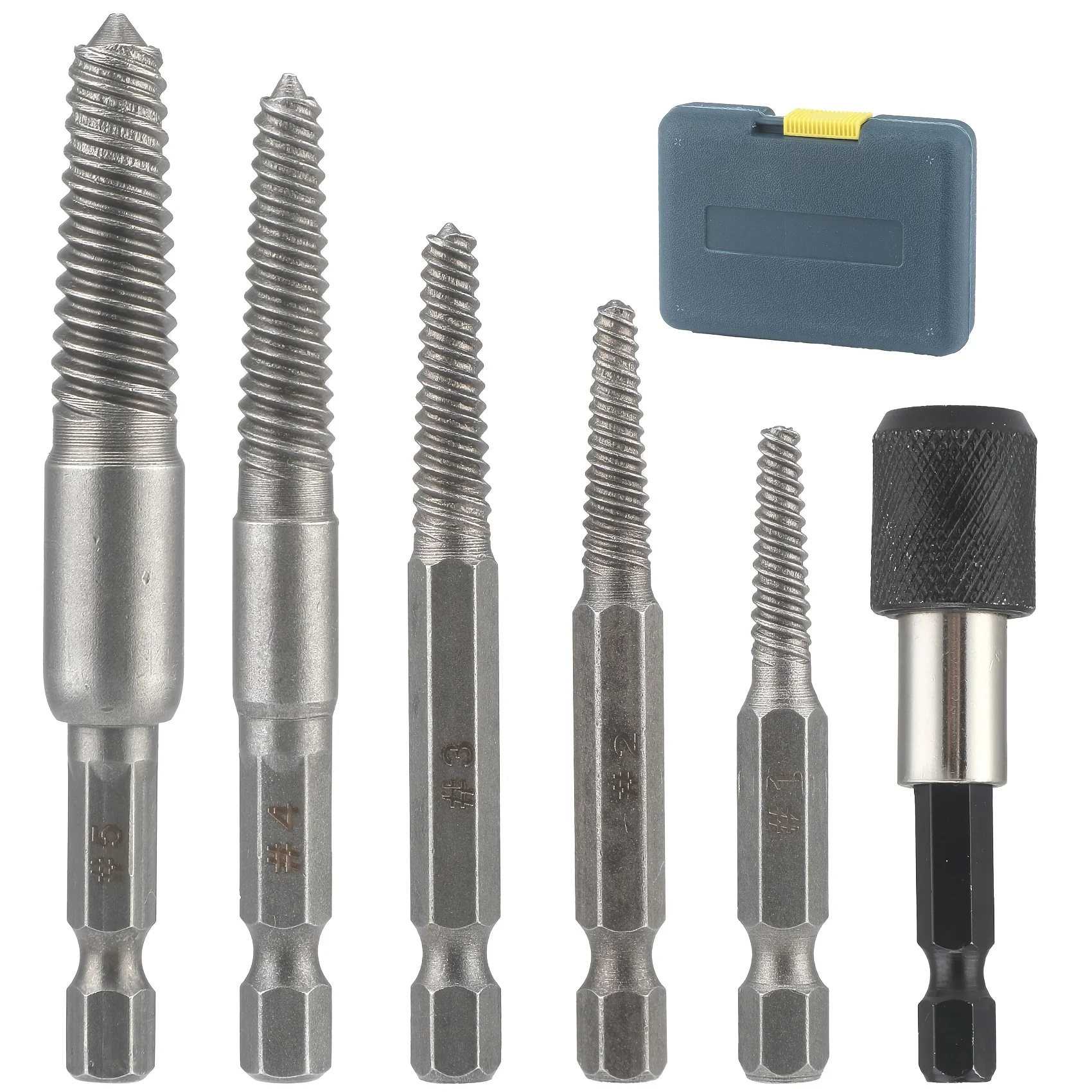 Screw Extractor Set, 11/6 Pieces Metric Drill Bit Set, Reverse Drill Bit Extractor Set for Removing Broken Screws, Bolts