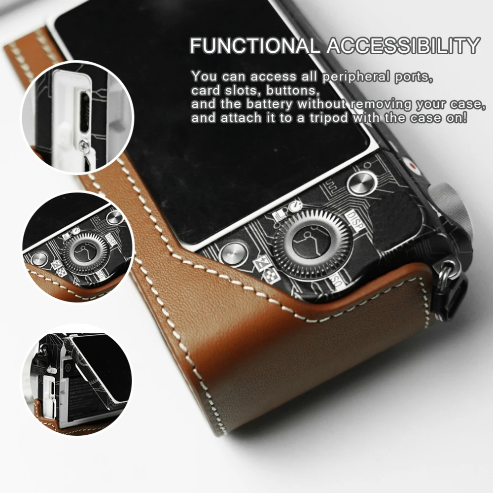 Für Sony Nex5t Fall Kamera Echt leder Rindsleder Schutzhülle Anti-Drop Schnell verschluss Leder Kamera halbe Hülle