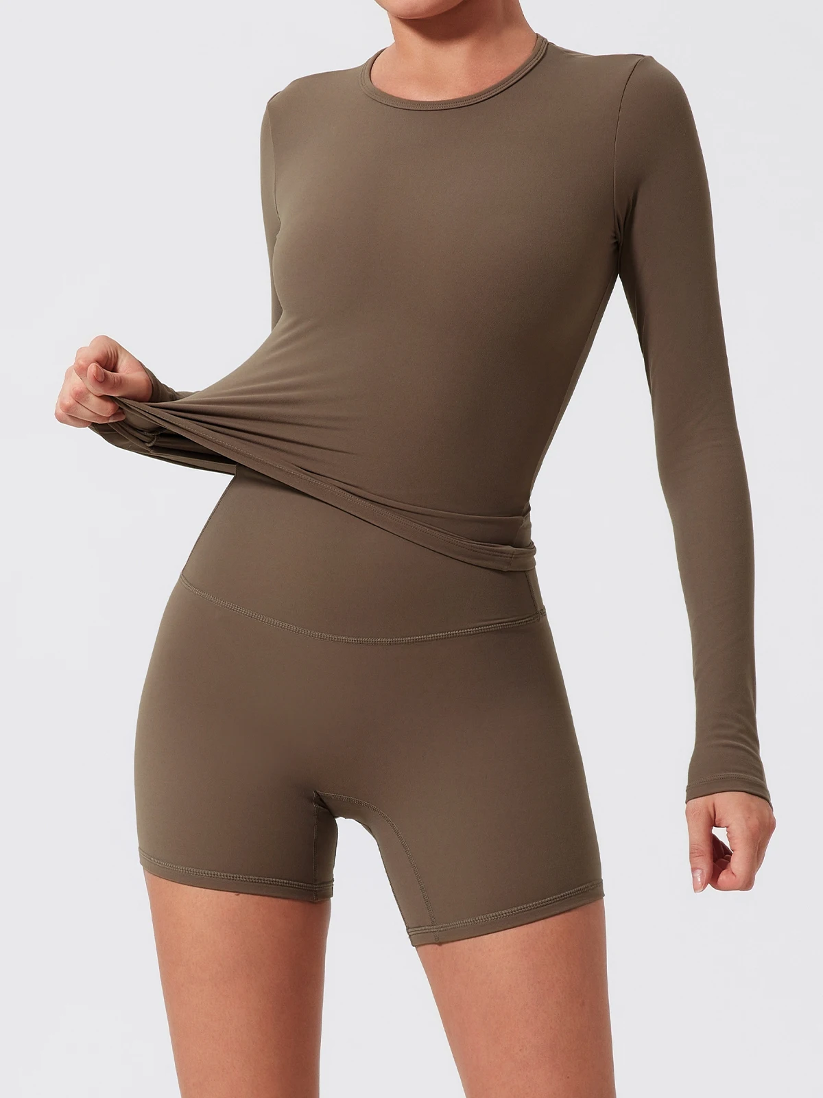 Neue Sommer-Sport-Langarmshirts für Damen, lässiges Outdoor-Oberteil, Fitnesskleidung, T-Shirt, Yoga-Shirt, Push-Up-Workout-Kleidung – Detail 17