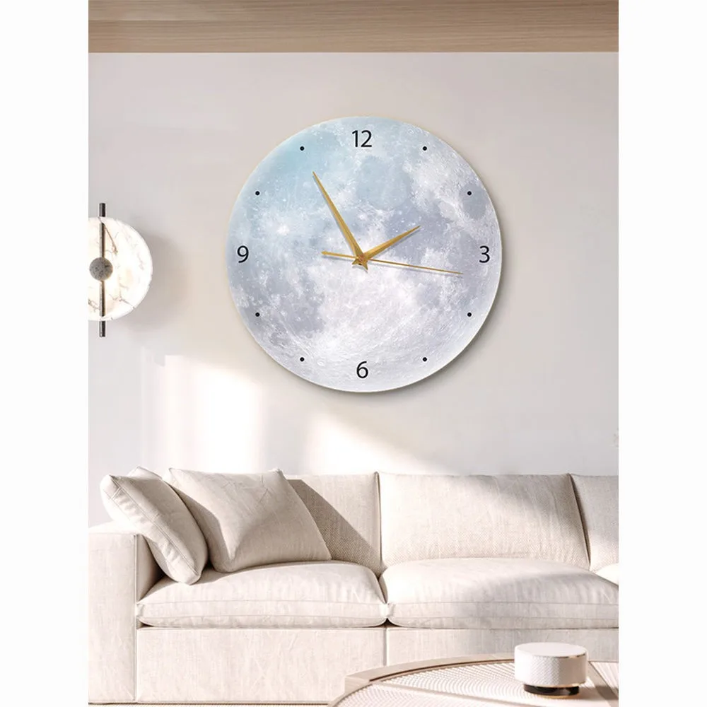 

Настенный светильник Home Moon для гостиной, декоративная картина, креативные настенные часы, бесшумный светильник, роскошный настенный декор, премиальный дизайн