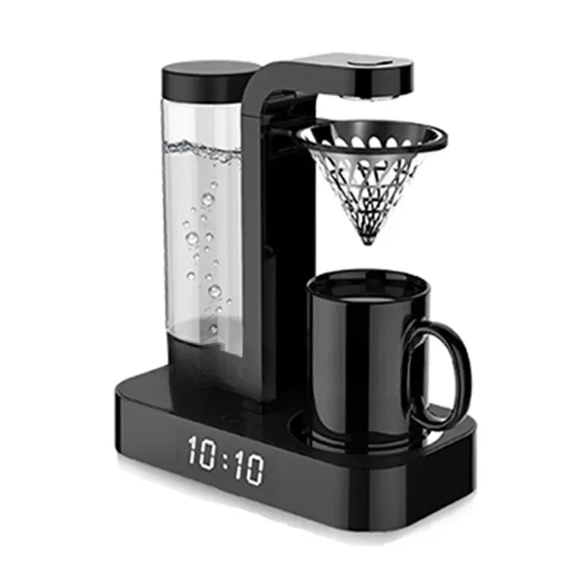 Household Coffee Machine Clock Automatic American  Drip Office Mini Coffee Pot Machine Hand Punch Coffee Machine 220v 600w