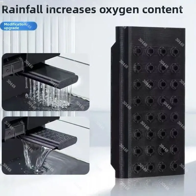 Fish Tank Dual Outlet Upgrade Rainfall Waterfall Drip Filter Box with Oxygen Circulation System