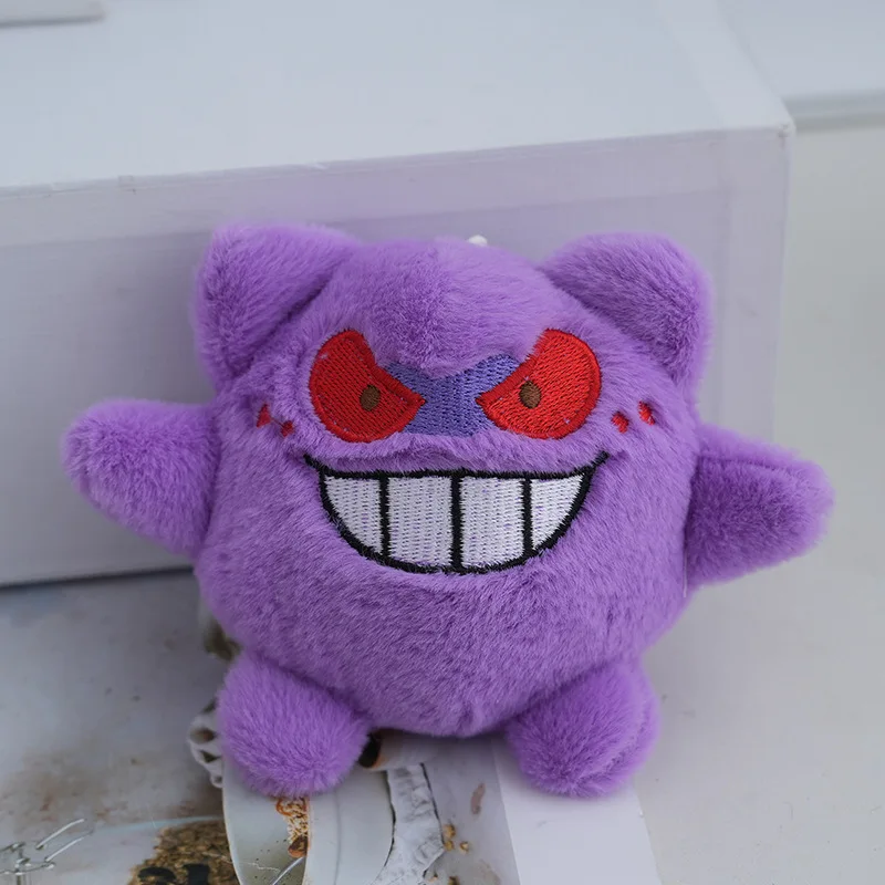 10pcs Dieren Pluche Sleutelhanger Set Snorlax Gengar Krab 4inch Soft Gevulde Pop Hanger Speelgoed voor Kinderen Kinderen geschenken