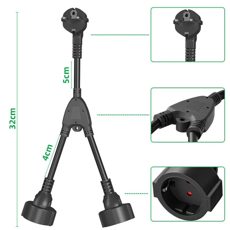IP44 European waterproof plug power cord GS one point two extension cable European European standard plug power cord