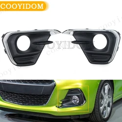 Fog lamp Cover Grille For Chevy Chevrolet Spark 2016-2018 Front Umper Fog Llight Head Light Plastic Shade 95286424 95286425