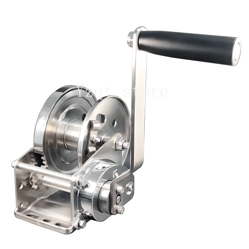 Stainless steel self-locking hand crank manual winch hoist winch hoist hanger winch 800 lbs