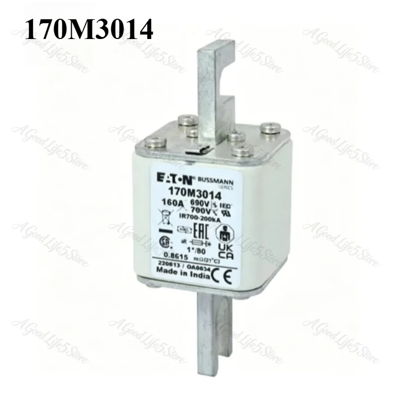 Подходит для предохранителей Bussmann 170M3014, 170M3015, 170M3016, 170M3017, 170M3018