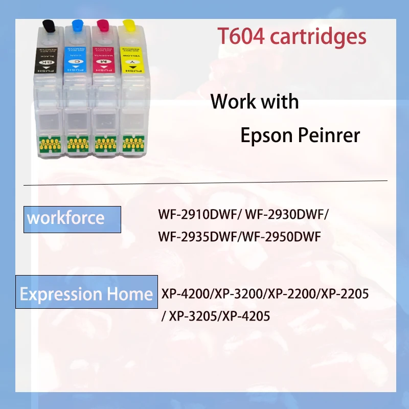 Europe t604 604xl arc auto reset chip für epson WF-2930 2950 2830 2850 XP-4200 xp4205 4105 XP-2100 4100 drucker tinten patrone