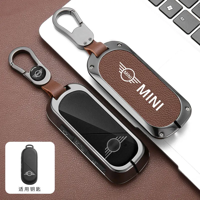 Zinc Alloy Car Key Case Cover Protection for Bmw Mini Countryman Cooper One 2023 2024 Remote Accessories Holder Shell Keychains