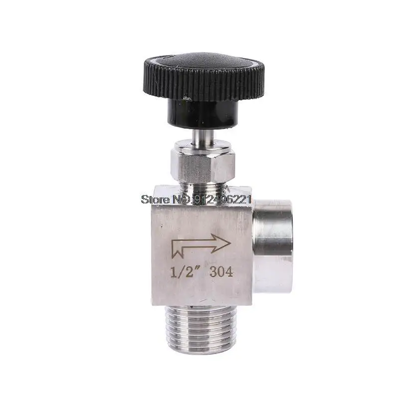 

Игольчатый клапан из нержавеющей стали SS304, прямоугольная наружная и внутренняя резьба BSP 1/8 дюйма 1/4 дюйма 1/2 дюйма для воды, газа, масла