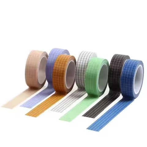 10M Grid Washi Tape Masking Tape Supply Organizer Stationery Sticker Scrapbook Diary Planner Adhesive Decorative