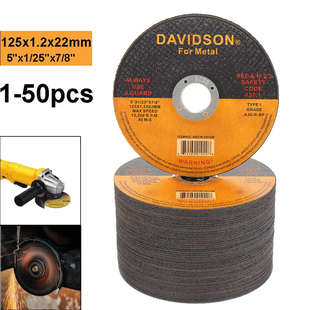 125mm tarcza do cięcia metalu 5 "przecinarka do włókien wzmocniona żywica brzeszczot do piły tarczowej szlifierka kątowa narzędzia ściernica 1-50 sztuk