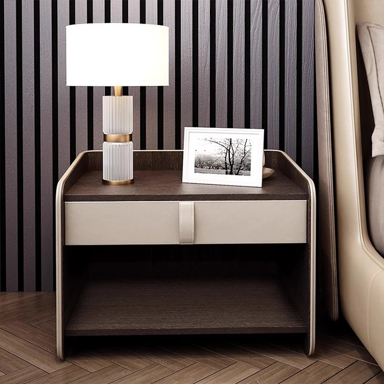 

Modern Teenager Room Kids Furniture Nightstands Single Smart Bed Storage Bedside Storage Cabinet