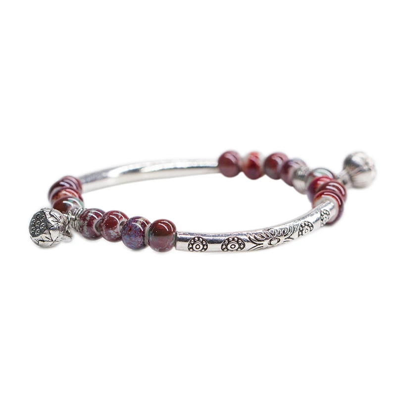 Hand Catenary Female Small Pure And Fresh And Tibetan silver-plate Accessories Ceramic Bracelet For Girls Women Ladies