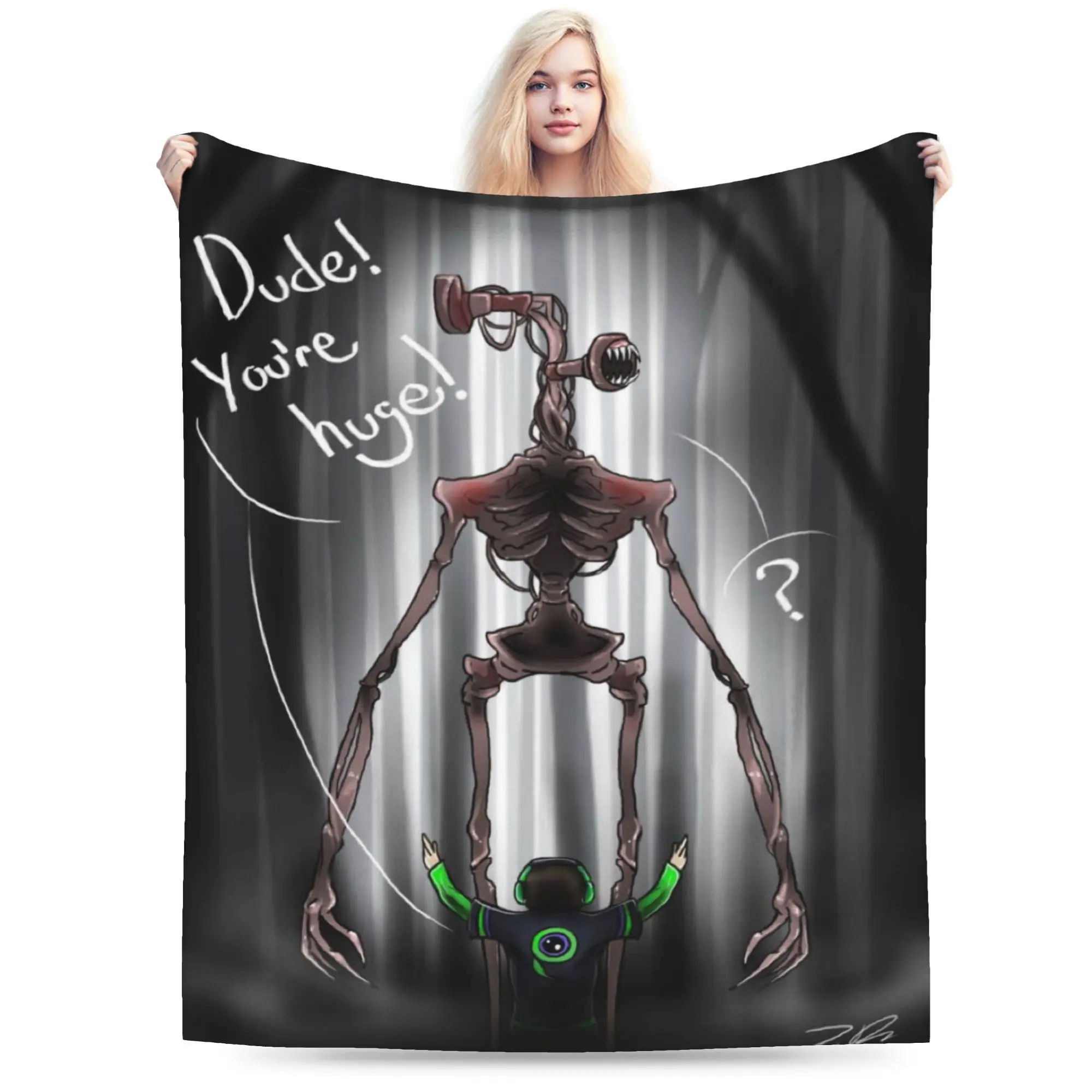 Comfort Siren Head In Dark Forest Blanket Accessories Room Decorative  Throws And Blankets Super Warm Flannel for Travel