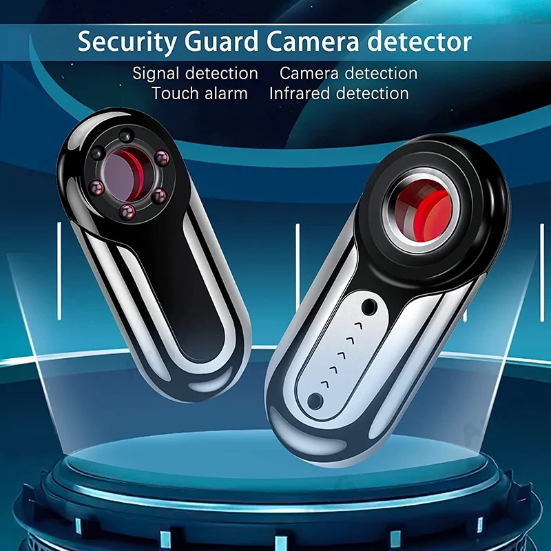 Detector de cámara oculta antiespía, dispositivo electrónico de detección infrarroja de señal RF, Protección de Privacidad de viaje, barredora