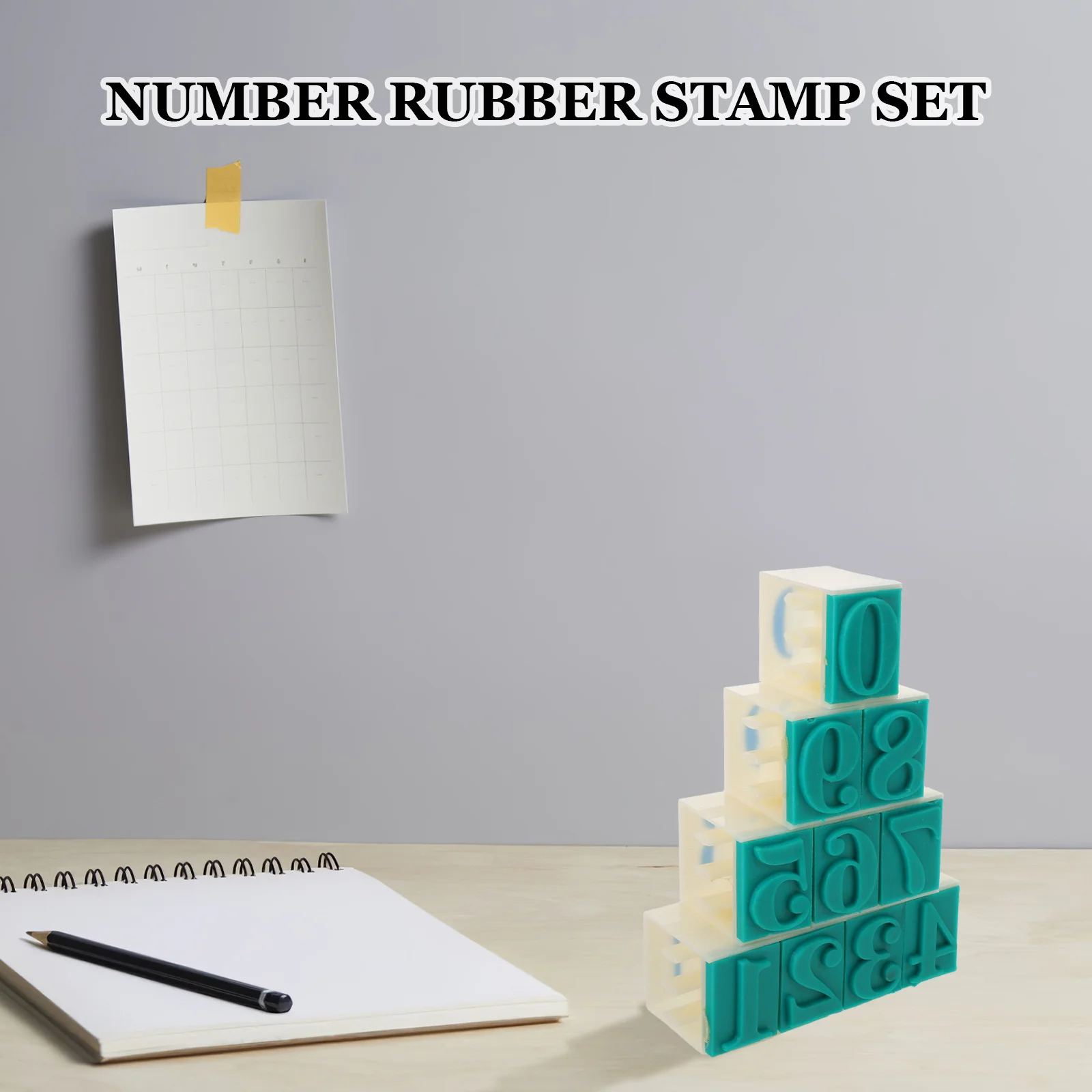 1Set Number Counter Stamp Set 0-9 Portable Date and Code Stamping Kit for Business Journaling Education DIY Projects Fast File