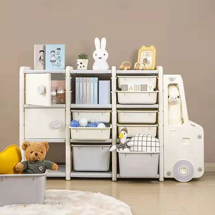 Children toy storage rack storage cabinet large capacity multilayer shelving  baby toy shelf finishing cabinet