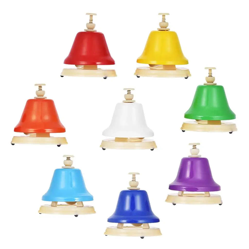 8pc 8 Note Hand Bell Percussion Instrument Puzzle Toys for Kid's Child