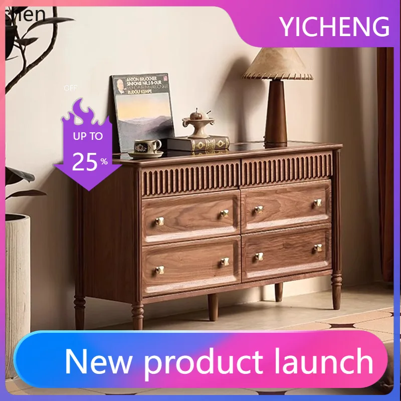 

Винтажный туалетный столик LYY из массива дерева, органайзер для хранения, роскошный косметический столик для виллы