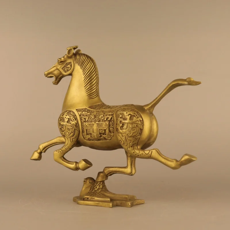 Brass Horse Trampling on a Flying Swallow Ornament Home Creative Gift Craft Copper Decoration