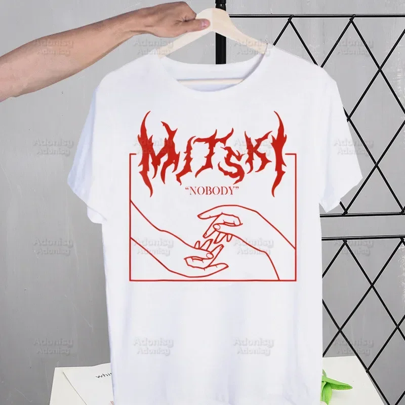 Mitski Singer Washing Machine Heart T-Shirt Men Unisex Anime Design Men Tee Shirt Homme Summer Tops Short Sleeve Vintage Style