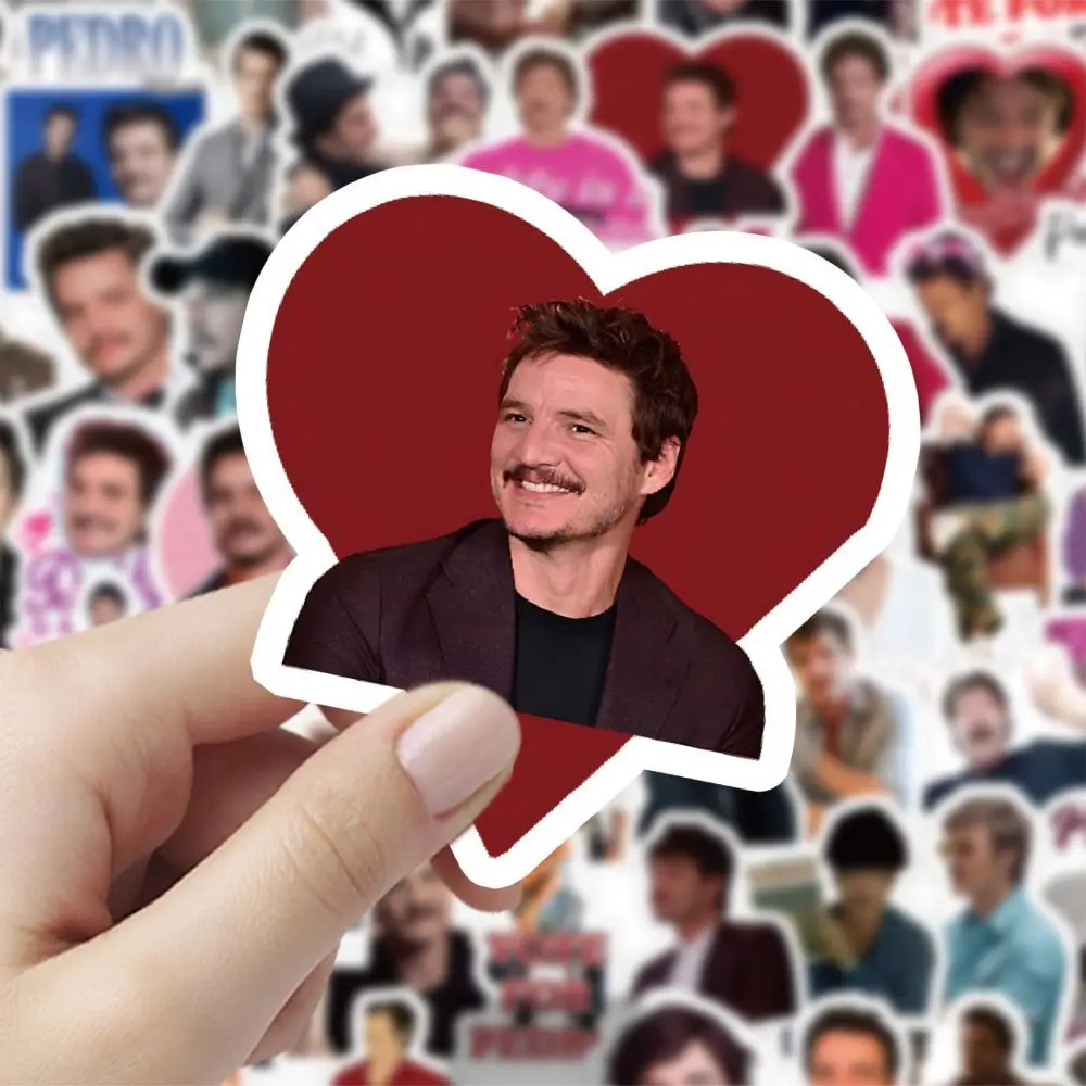 60 Stück Schauspieler Pedro Pascal Aufkleber iPad Handyhüllen Laptops Planer Bücher DIY Dekoration Wasserdicht Cooles Graffiti FAN Geschenk