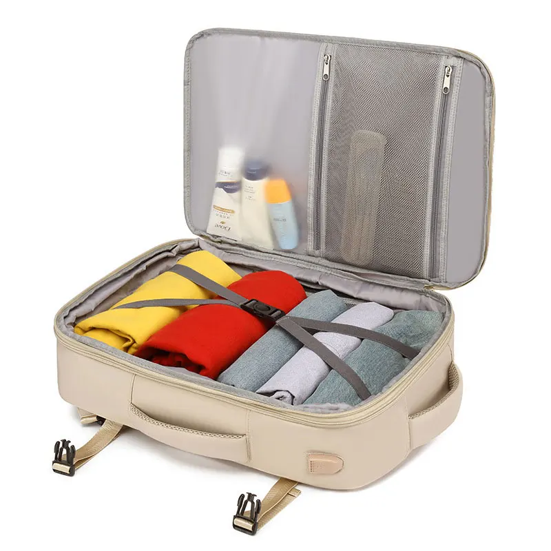 Ransel Perjalanan untuk Wanita Kapasitas Besar Ransel Perjalanan Bisnis Pria Tas Laptop Tahan Air Tas Penyimpanan Pemisahan Basah Kering