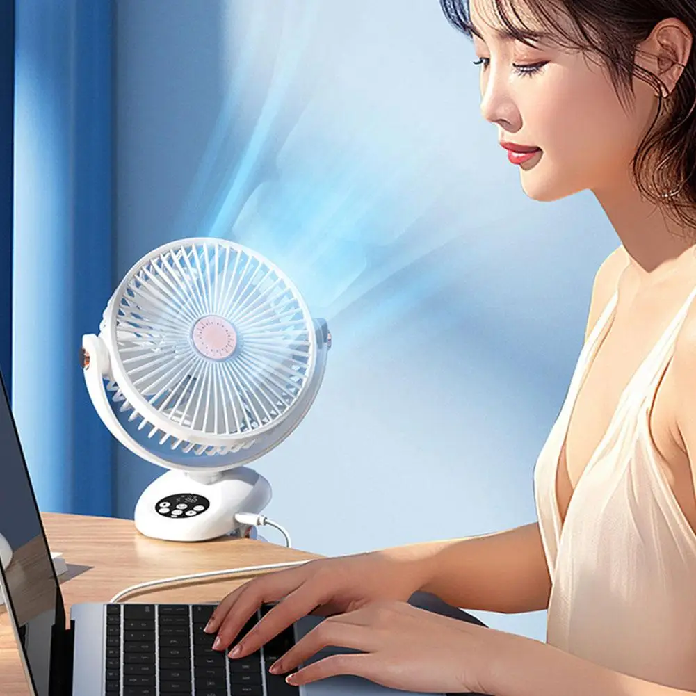 Multifunctional Automatic Shaking Head Electric Fan Night Light Remote Control Timing Brushless Dormitory Home Fan