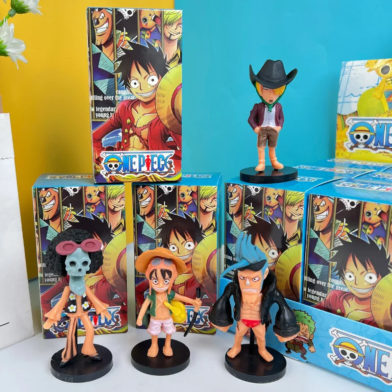 New Cute Version 12pcs One Piece Cartoon Mystery Blind Box Toys Luffy Ornaments Model Doll Collection Boy Surprise Birthday Gift