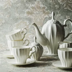 21pcs set, real bone china tea pot and mug set, royal creative design, tazas chip tea cup, nespresso coffee cup, taza cafe set