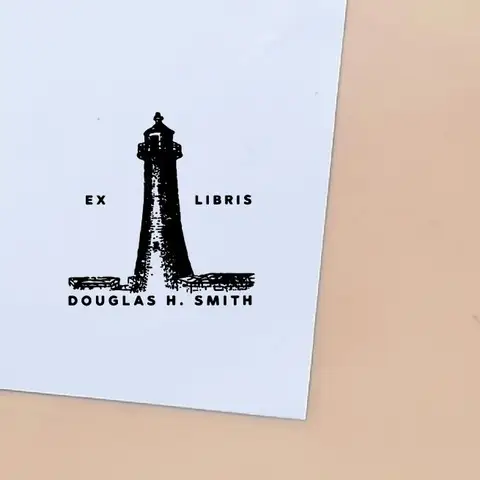 Штамп-печать Ex Libris с котиком для книг — фото товара