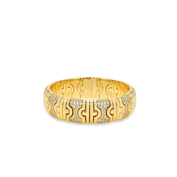 Bellux Jewelry 925 Silver Gold Plated Synthetic Zircon Bracelet Gold Silver Color Full Diamond Elastic Unisex Bracelet
