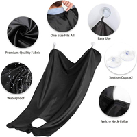 Man Shave Beard Apron Black Hair Shave Apron Ib Trimmer Holder Beard Catcher Waterproof Household Household Cleaning Tools