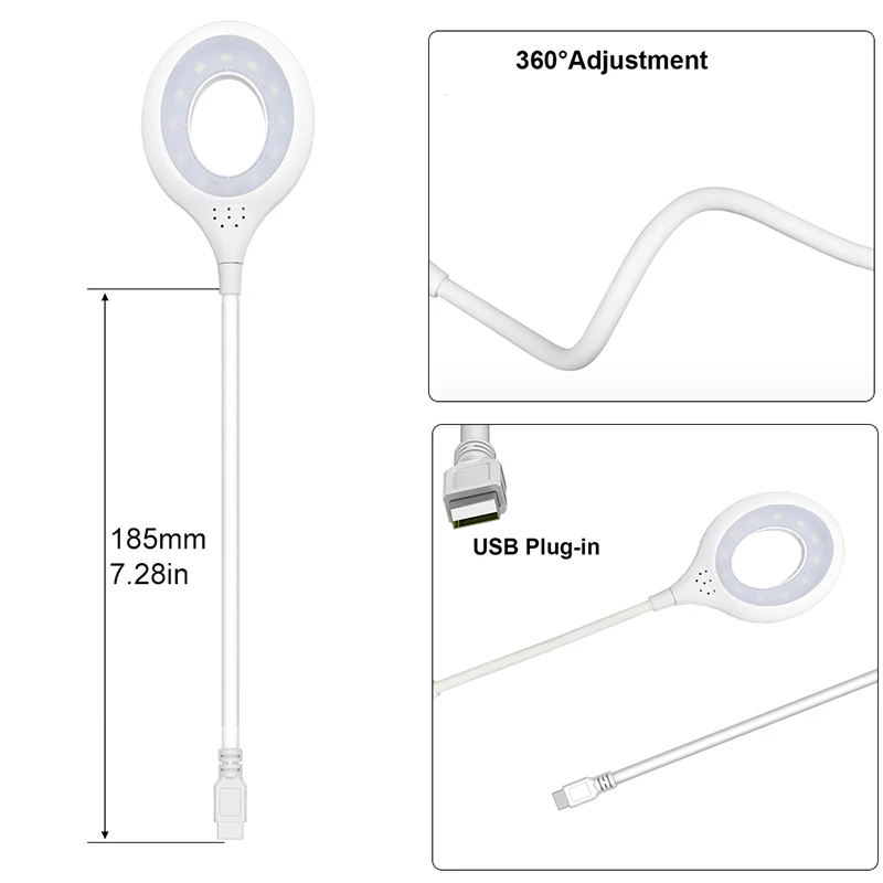 Veilleuse LED USB flexible, lampe de lecture pour chambre à coucher, lampe de protection des yeux, veilleuse de sommeil pour bébé