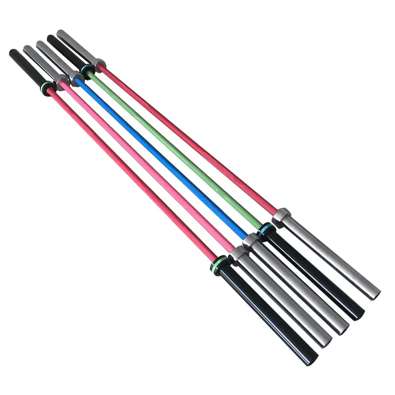 China Hot Selling Ceramic Coated Straight Barbell Power Bar 2200mm 2000lbs Max Capacity