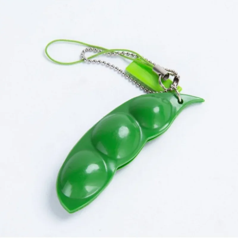 Hot Selling New Edamame Pea Key Chain To Relieve Stress and Relieve Boredom Versatile Temperament Stress Reliever Toys Surprise