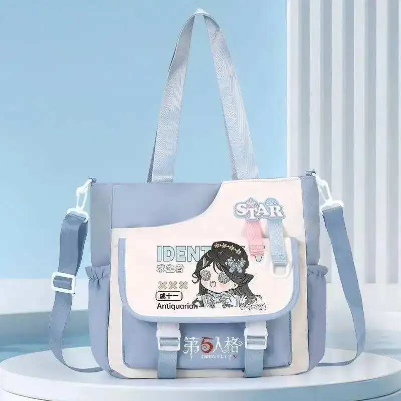 أنيمي لعبة الهوية V كوس العتيقة إيما وودز لوكا بالسا الخ. هدية حقيبة يد للحرم الجامعي مقاس 33 × 30 × 12 سم للجنسين 2025 #3