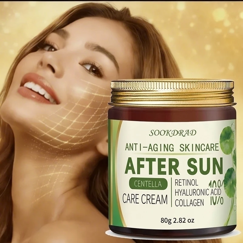 After Sun Care Cream, Centella+Collagen+Retinol, Moisturizing, Face&Body, Unisex,80g,All Skin,Daily Use