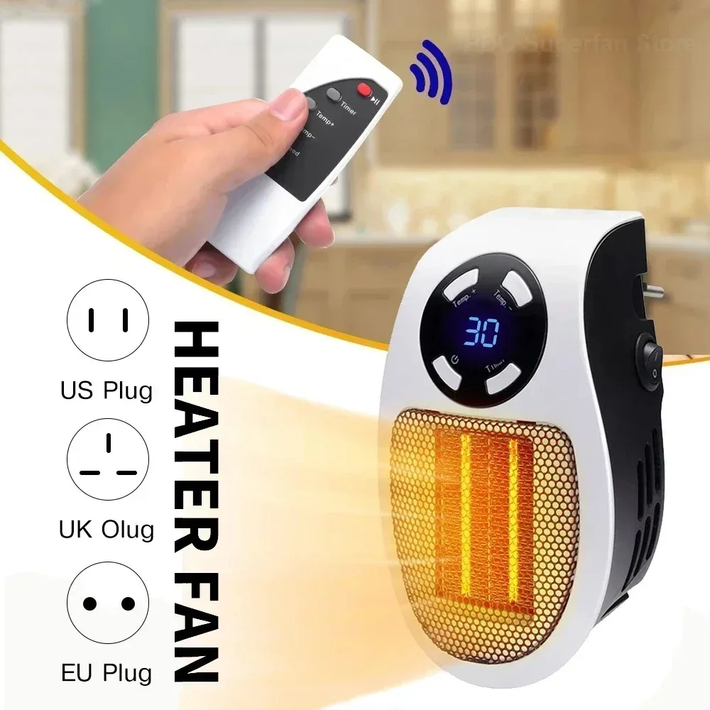 Mini Electric Heaters Household Ultra-Quiet Wall-Mounted Bathroom Heater Enjoy The Silence and Warmth! PTC Heating