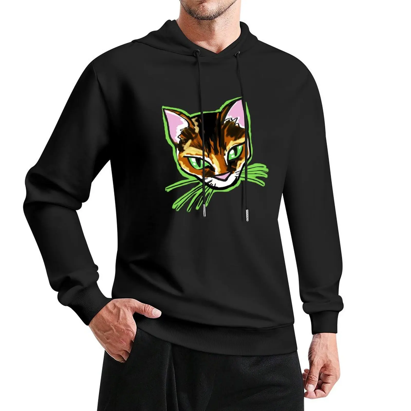 Tibby Emote Pullover Hoodie male clothes men's hoodies