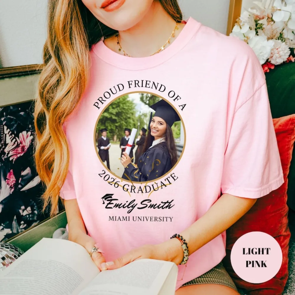 Personalized Graduation Shirts Proud Father A 2026 Graduate TShirt Custom Proud 2026 Graduate Tee Add The Photo Graduation Shirt