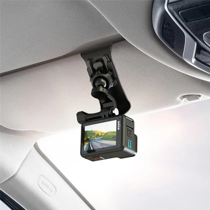 

Car Camera Mount Sun Visor Camera Holder Clip For GoPro Hero 12 11 10 9 DJI OSMO Action 4 3 Insta360 X4 X3 X2 GO 3S Accessories