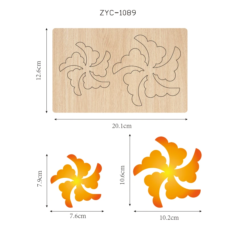 

ZYC-1089 Деревянная форма для резки ветряной мельницы, подходящая для высекальных машин